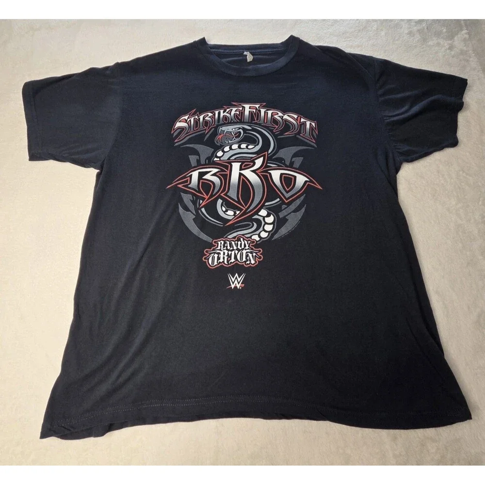 WWE Randy Orton “The Viper” RKO Strike First Double Sided Graphic T-shirt Large